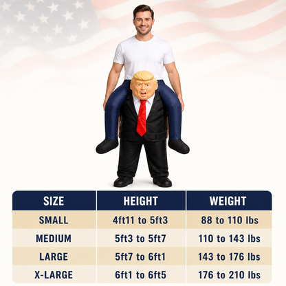 Hail to the Ride — Inflatable Presidential Piggyback Costume